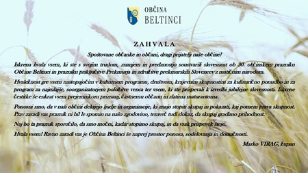 Zahvala župana